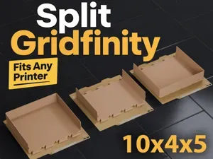 A1 Mini Gridfinity 10x4 Bin 5U Dovetail Split Fit