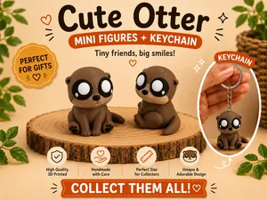 Otter Flexi Toy cute Keychain Articulated