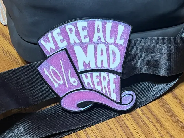 We’re All Mad Here Bag Strap Charm