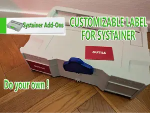 Parametric Systainer Label Customizable