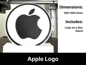 Apple Logo in Black and White Desktop Decoration