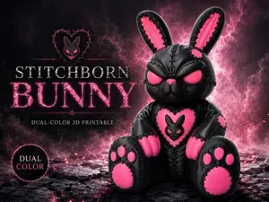 Stitchborn Bunny – Dark Plush Guardian