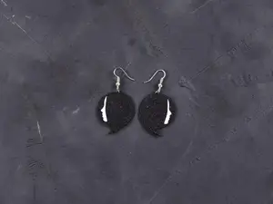 Woman face earrings
