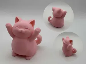 Happy Cat – Joyful Paws Up Figurine