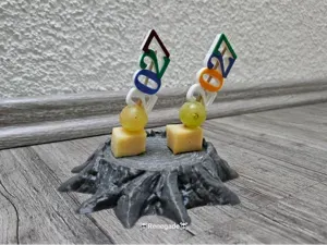 Silvester 2027 für Zahnstocher Käsespieß