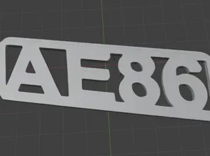 Toyota Corolla AE86 Trueno Keychain
