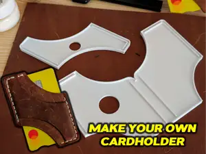 Cardholder cutout mold for leather crafting DIY
