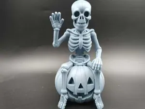 Skeleton on a Pumpkin – Halloween