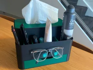 Desk Organiser with Tissue Box Holder
