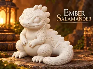Ember Salamander | Cute Desk & Shelf Decor