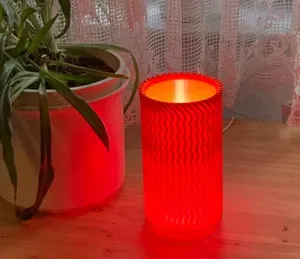 Finned abstract shade for Bambu Lamp Kit 001