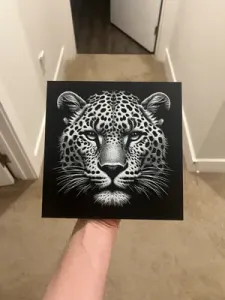Leopard Face Art Hueforge