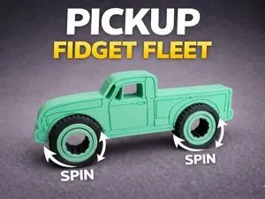 Fidget Fleet Classic Pickup - Print place wheels