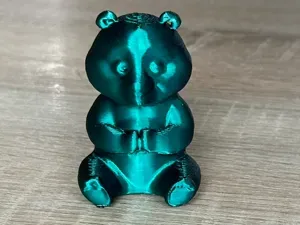 Kung fu panda Po sitting and a standing model