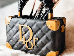 Luxury Handbag Planter & Makeup Brush Holder