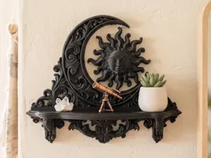Sun and Moon Celestial Baroque Shelf