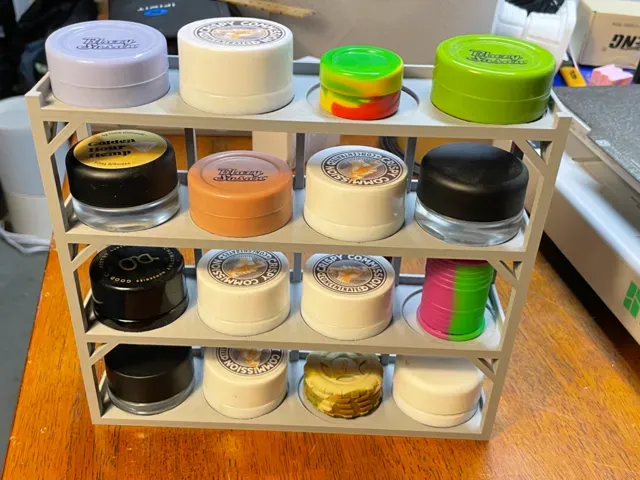 Makeup / Dab Jar Display With Shelves 