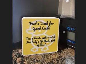 Feed a Duck for Good Luck–Baby Shower-Light Box