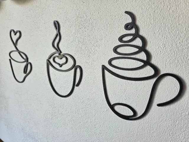 Coffee Cup Wall Art & Hanging Decor – Set of 3 — Фото 2 из 3