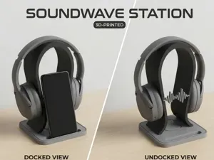 SOUNDWAVE Station: Headphone Stand & Phone Dock