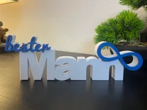 Bester Mann - Persönlicher 3D-Schriftzug