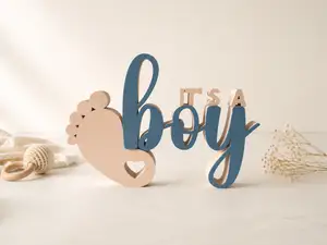 Its a boy Aufsteller Geschenk Geburt Schild Deko