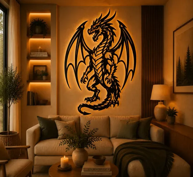 Fantasy Dragon 2D Wall Art — Image 3 of 4