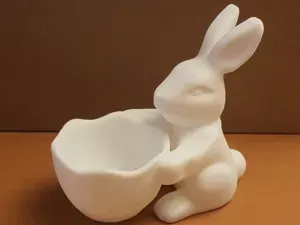 Adorable Easter Bunny Holding a Basket