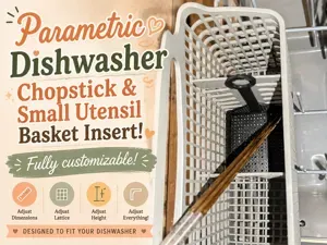 Parametric Dishwasher Chopstick Basket Insert