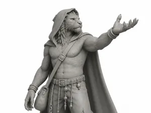Feline Arcane Wanderer 32mm Tabletop Miniature