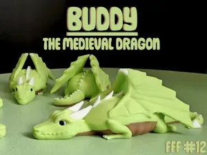Buddy the Medievel Dragon - Flat Flop Friday #12