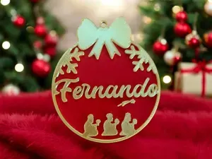 Bola de navidad tema reyes magos, Fernando.