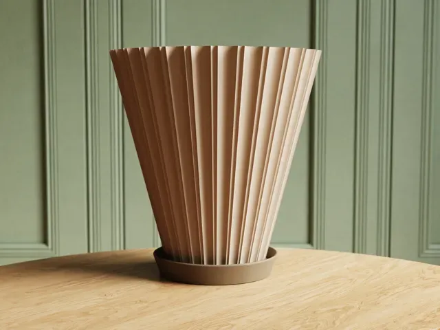Scandi-Style Fluted Flower Pot with Drainage Tray — Фото 5 из 17