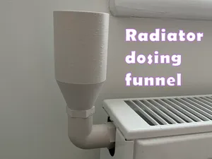 Radiator dosing funnel