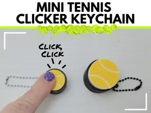 Tennis Keychain Clicker | Pocket Fidget