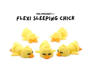 Cute Flexi Sleeping Chick - No Supports