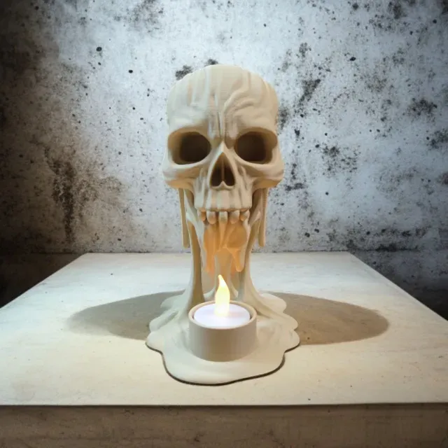 LED Candle Holder Melting Skull — Фото 2 из 5