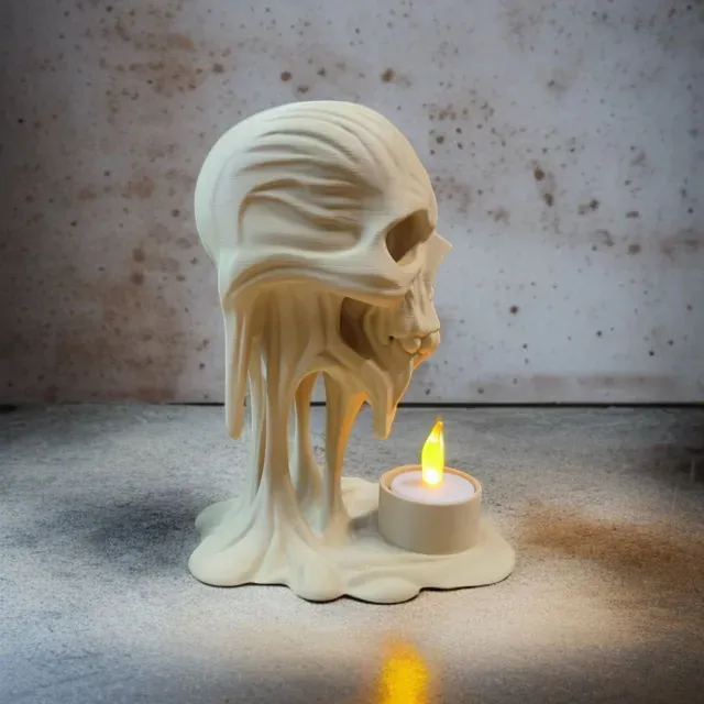 LED Candle Holder Melting Skull — Фото 3 из 5