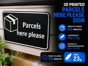 Parcels Here Sign