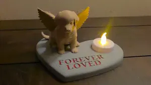Golden Retriever Dog Pet Loved Light Candle Memory