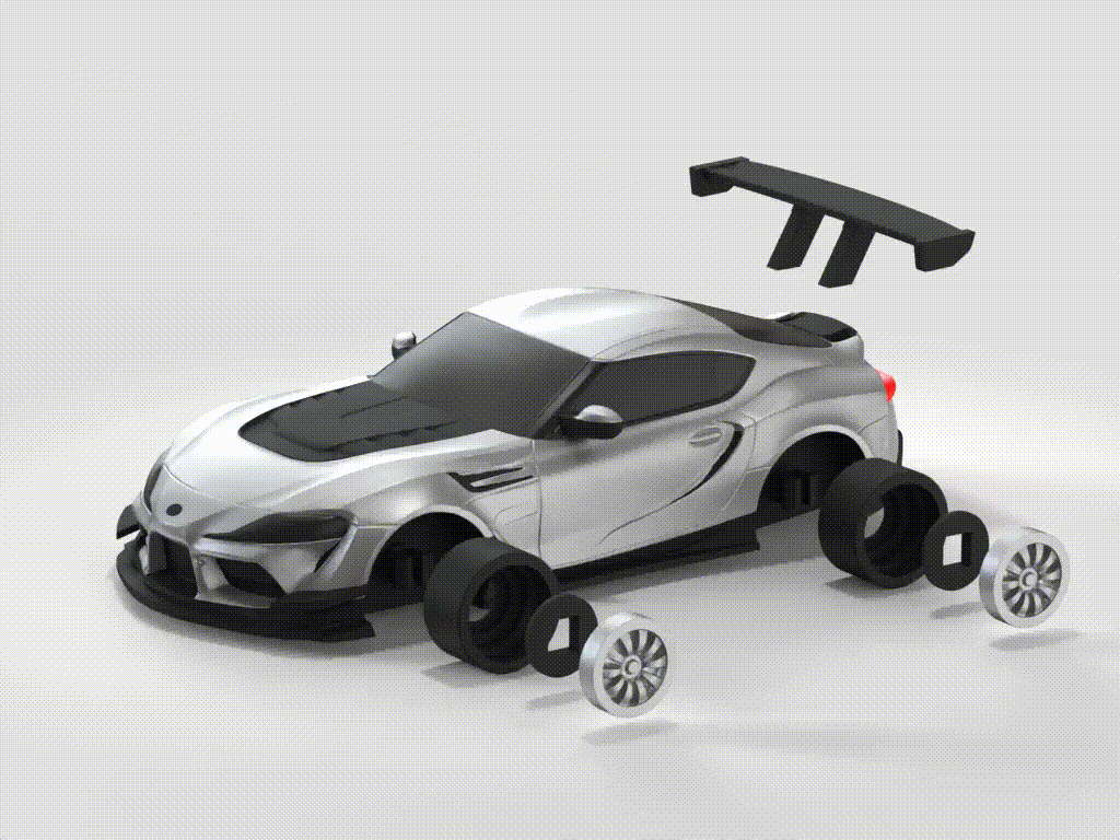 【Toyota】丰田 GR Supra A90(第五代 Supra)赛道版传奇跑车 组装/轮胎可动
