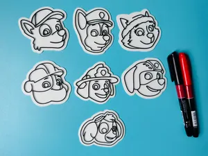 pack de manualidades para colorear paw patrol