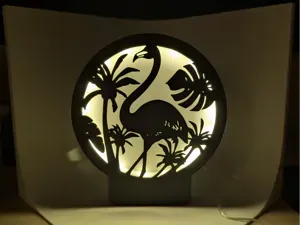 LED Silhouetten Lampe Flamingo