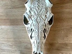 "Cyborg" BAS Deer Antler Skull Mount