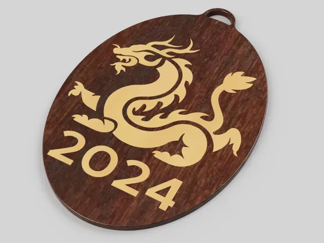 龙年 农历新年快乐 新年 - Dragon Keychain - Embrace Fortune — Фото 2 из 3