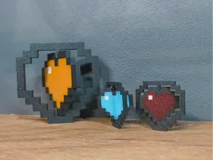 Spinning Minecraft Heart Fidget