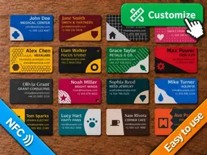 Customizable Parametric Business Card (NFC SVG+)