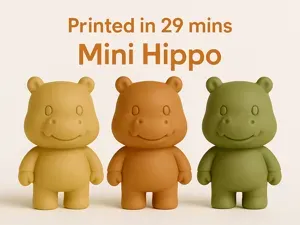 Mini Hippo – Cute Hippopotamus Figurine