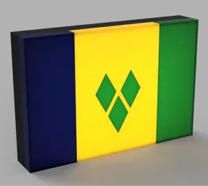 World Flags - St. Vincent Grenadines LED Lamp