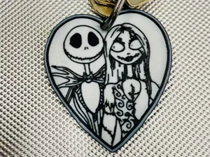 Jack Skellington and Sally keychain